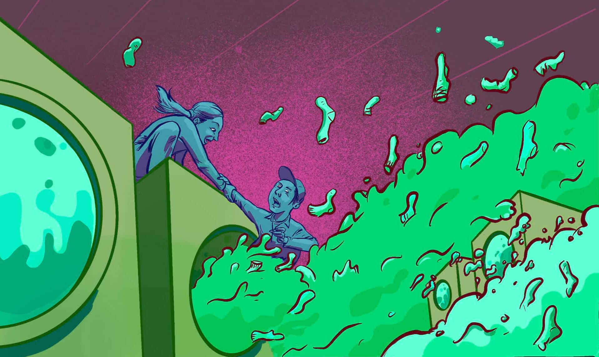 "The Vomitron- San Francisco, circa 1939" Illustration for LAUNDRONAUTS by Edwin Baker